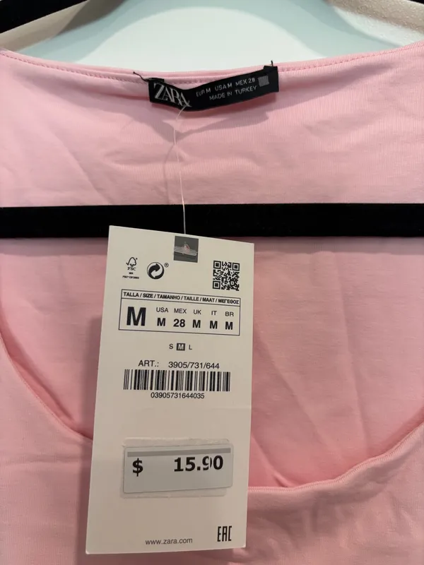 ZARA Pink Tank Top - Image 2