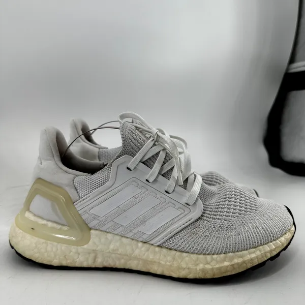 Adidas Ultraboost 20 Road Running Shoes Knit Cushioned Cloud White 6 - Image 4