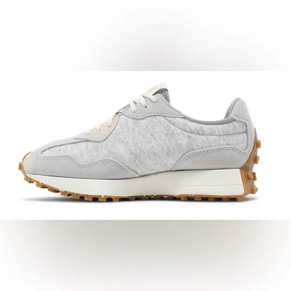 New Balance 327 Womens Rain Cloud‎ and Rose Water Size 9 Gray w/Pink Laces - Image 15