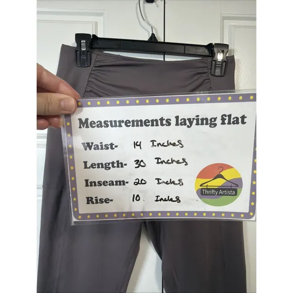 FP Movement Leggings Womens Small Mauve High Rise Ruched Side Pocket Crop Capri - Image 2