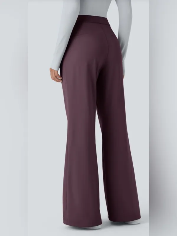 NWT HALARA Flex™ DayStretch High Waisted Pocket Straight Leg Work Pants Wide - Image 2