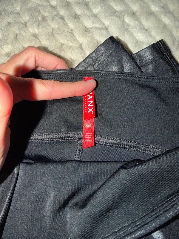 Spanx Leather Faux Leggings Black - Image 3