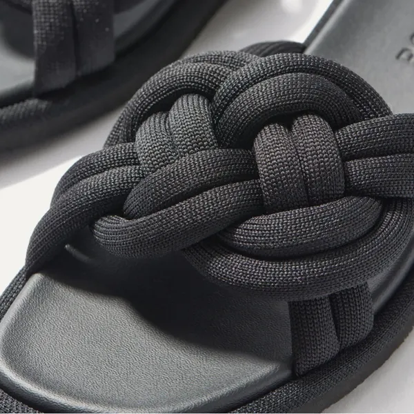 ROTHY'S The Summer Sandal‎ Braided Slide Black 10.5 - Image 3