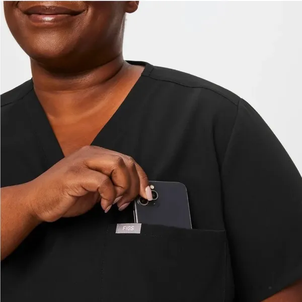 Figs Black Scrub Top 4X - Image 2