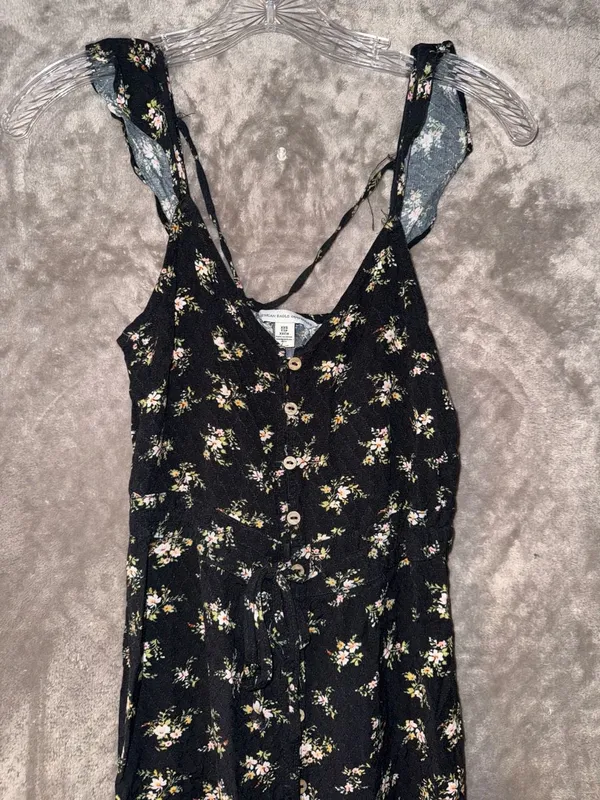 American Eagle Outfitters Floral Button-Front Midi Dress XXS - Image 2