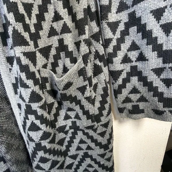 Ariat Cardigan Sweater Womens Large Aztec Open Front Pockets Western Boho - Image 3