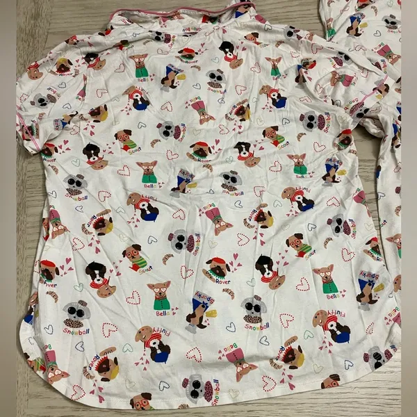 Cuddl Duds Cream Pajama Sets with Playful Design - Image 5
