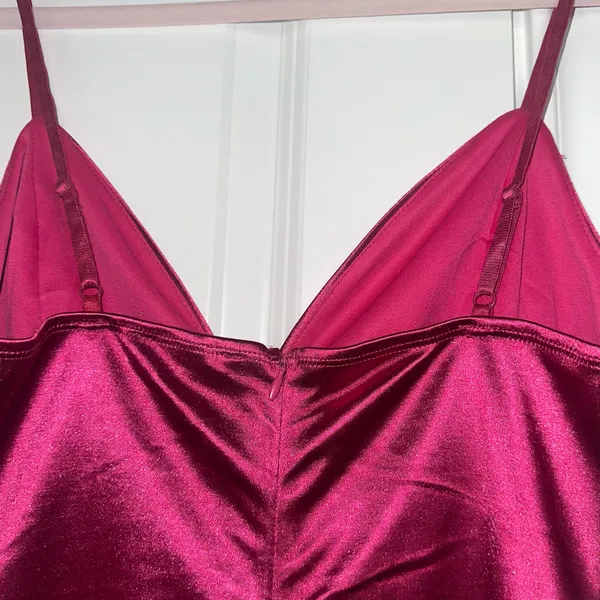 NEW Lulus Alluring Energy Medium Hot Pink Satin Bodycon Party Club Mini Dress - Image 7