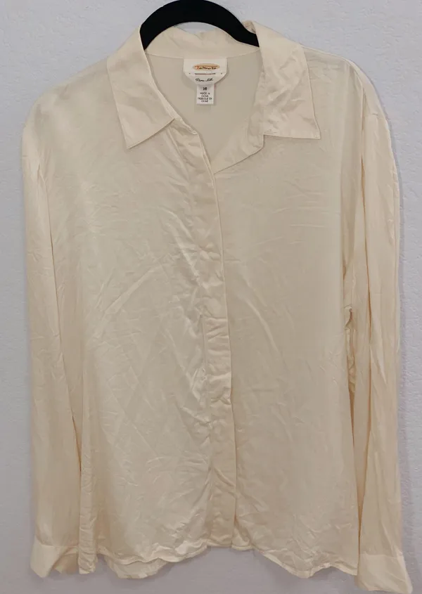 Talbots Pure Silk Button Down Blouse - Image 2