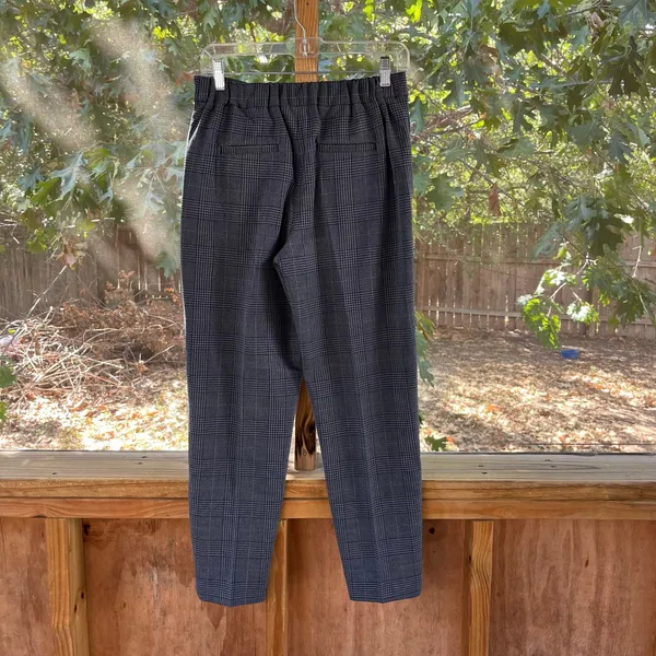 Banana Republic Factory Women's High Rise Hayden Pant Navy Plaid Size 2. NEW! - Image 2