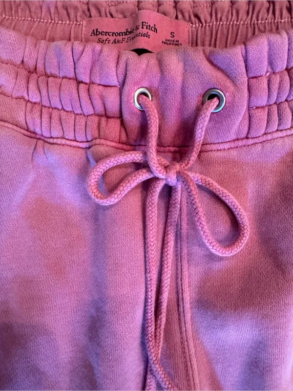 Abercrombie & Fitch Soft AF Fleece Sweatpants – Purplish/Pink, Size Small - Image 3