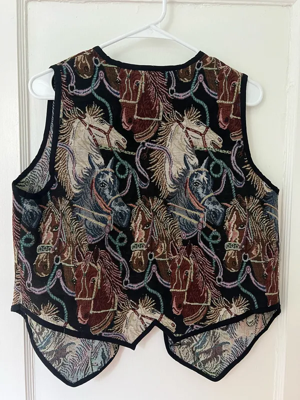 Vintage horse vest Multiple Size M - Image 2