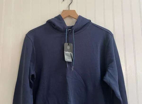 ALLBIRDS Women's The R&R Hoodie Organic Pima Cotton in True Navy Blue Size S NWT - Image 9