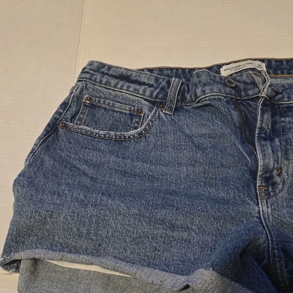 Abercrombie & Fitch Classic Blue Jean Shorts - Image 4