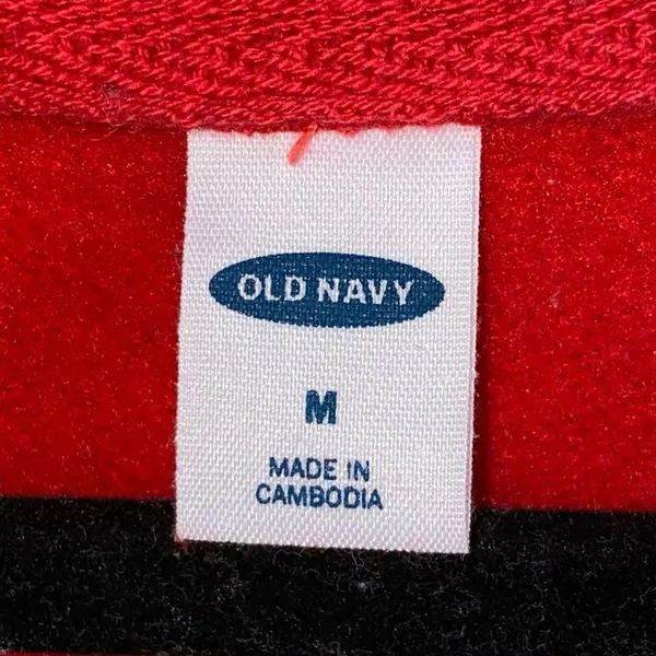 Old Navy “Santa Understands” Red Graphic‎ Sweatshirt Medium - Image 4