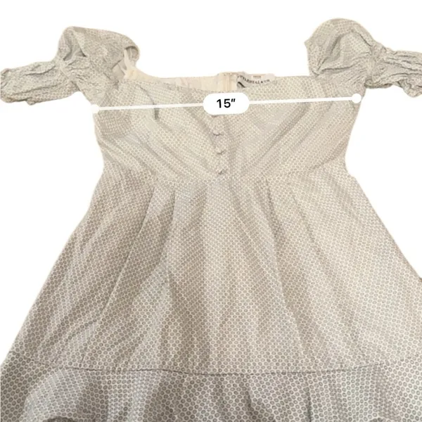 RTR Stylestalker Kelly White & Blue Micro Print Puff Sleeve Mini Dress Sz‎ XS - Image 10