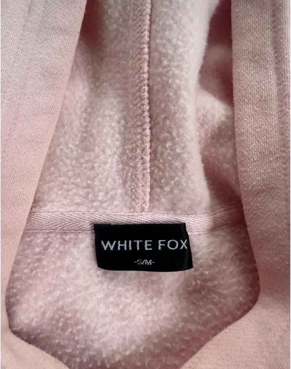 Pink White Fox Hoodie Boutique S/M - Image 3