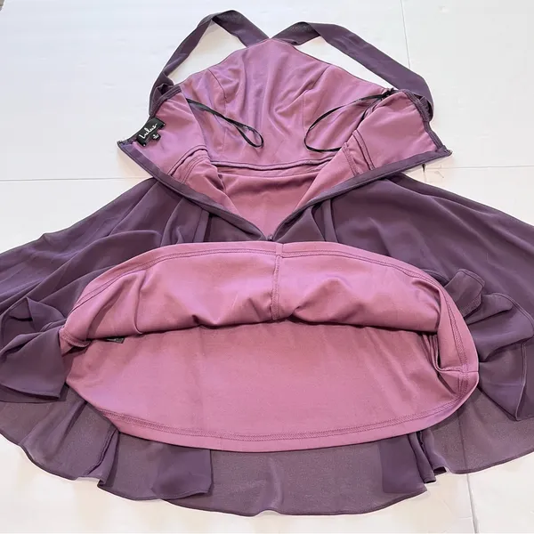 Lulus‎ Forevermore Dusty Purple Halter Sleeveless Skater Dress SMALL - Image 8