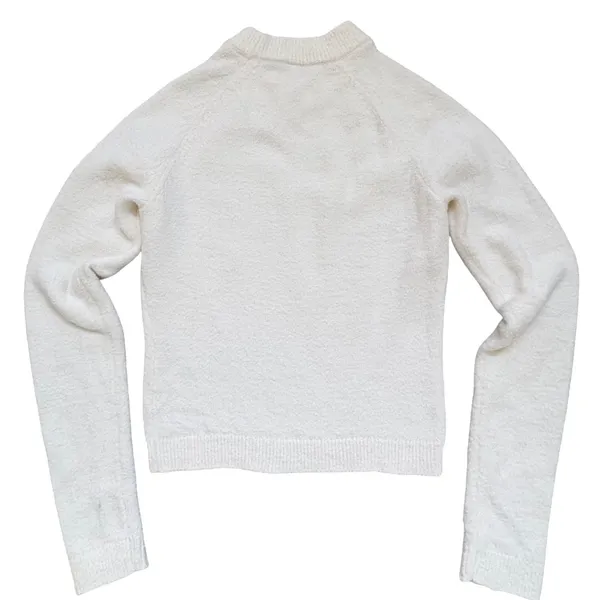 Alo Yoga Snuggle‎ Up Sweater M Cream Fuzzy Crewneck RARE Minimalist Soft Luxury - Image 8