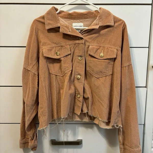 American Eagle Crop Corduroy Shacket - Image 2