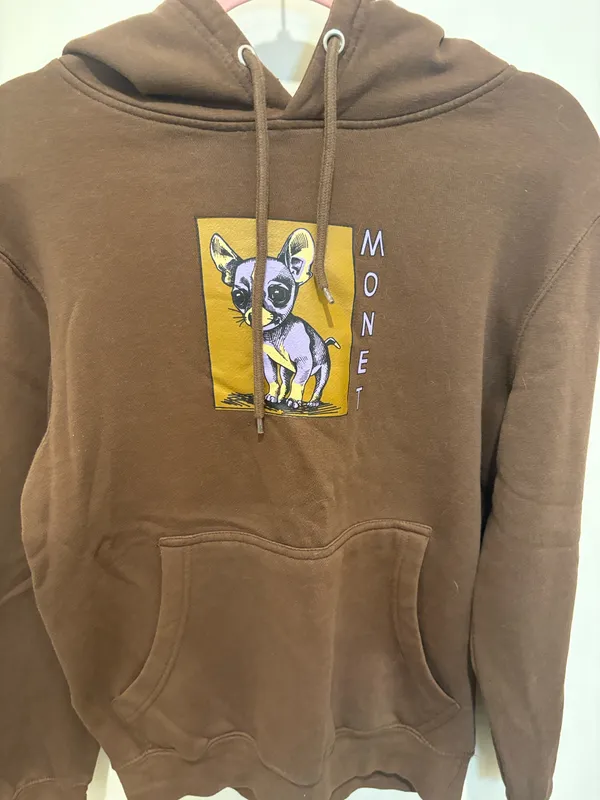 Brown hoodie with puppy - Image 2