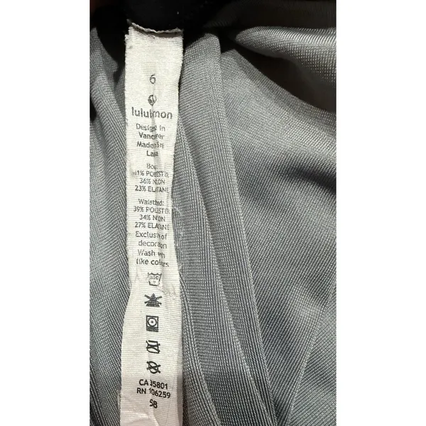 Lululemon Mapped Out High-Rise SenseKnit Tight 28" Womens 6 Black Glacier Grey - Image 8