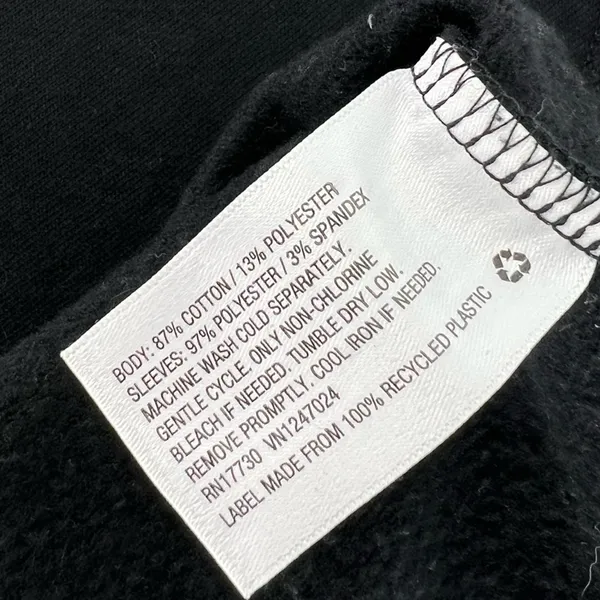 Hunter x Target Mesh Sleeves‎ Pullover Sweatshirt Black Size XS - Image 9