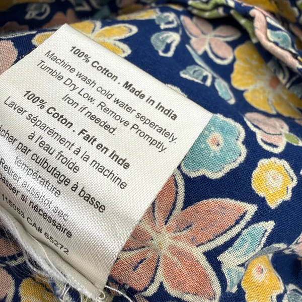 Crafted by Mahogany Pajamas Womens XL Blue Floral Print Cotton Short Sleeve Set - Image 10