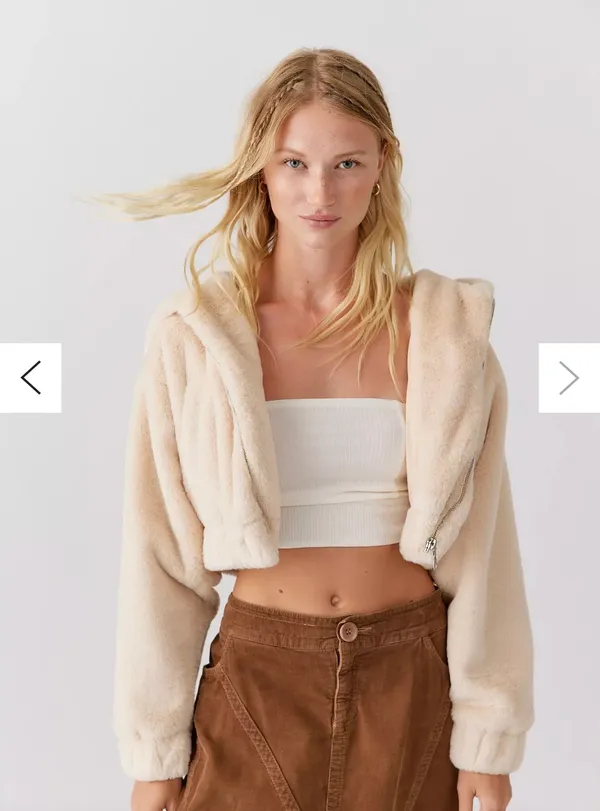 Urban Outfitters Faux Fur Crop Jacket - Image 3