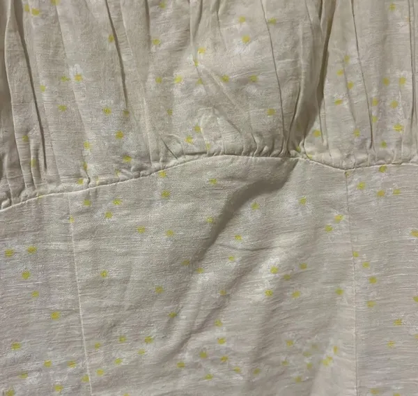 Nordstrom cream mini dress with yellow flowers - Image 2