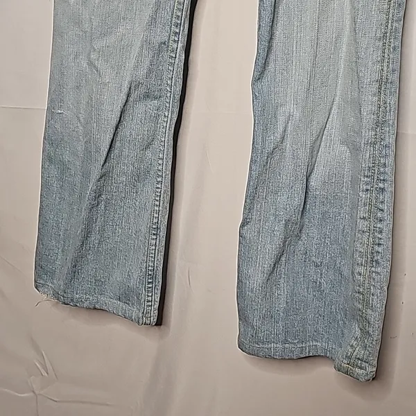 Limited Edition Miss Me Lucille Bellmore distressed flare blue jeans sz 27 - Image 3