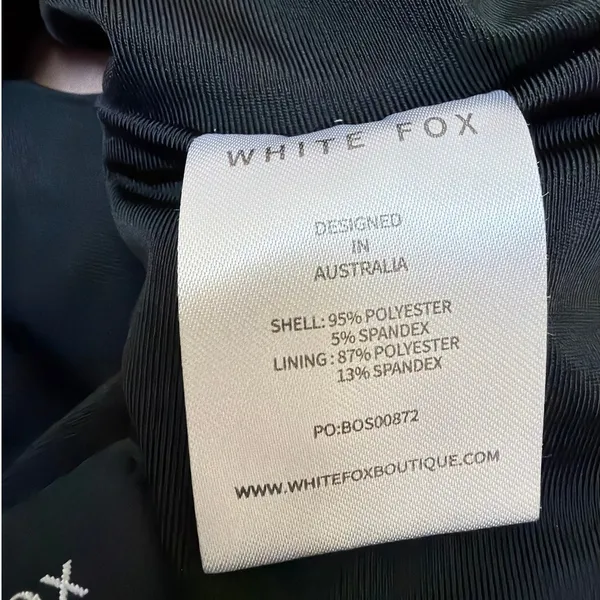 White Fox Halter Top If You Need My Love Size S Black - Image 5