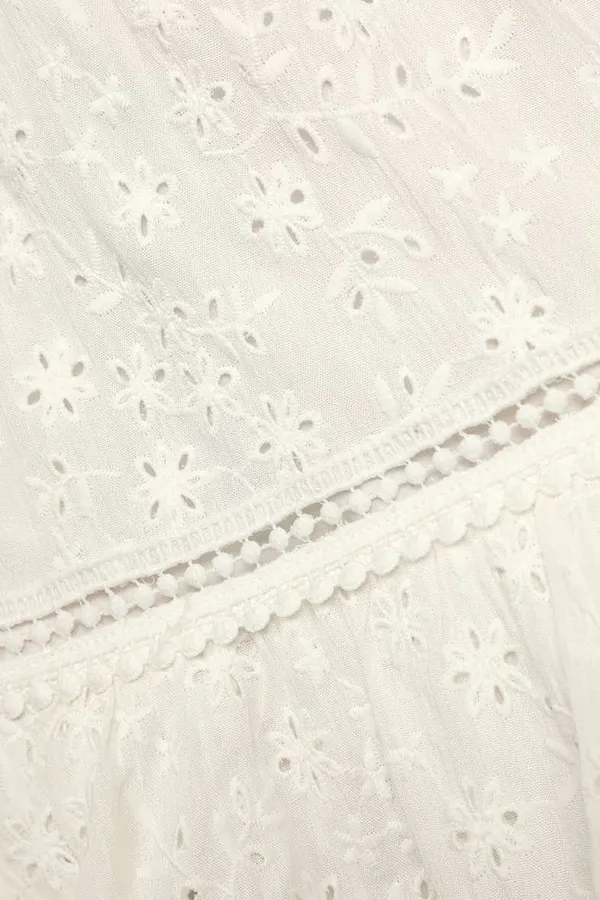 Lulus Sun Lovin’ White Eyelet Lace Tiered Mini Skirt - Image 5