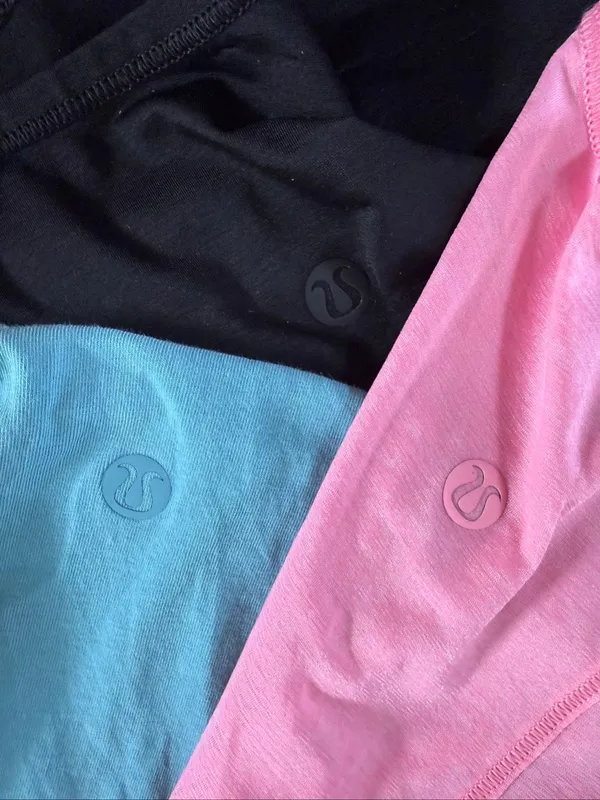 3 Lululemon Tanks Relaxed Fit T Back Pink Blue Black 10 - Image 6