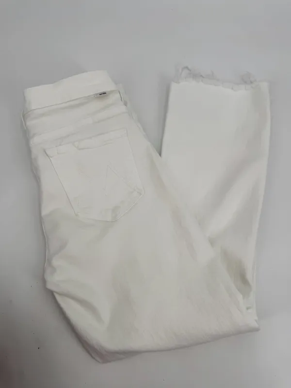Mother Jeans Women’s 29 White Denim the Insider Crop Step Fray 1157-753 26” - Image 3