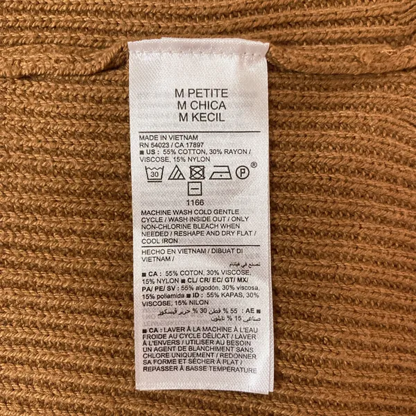 NWT Old Navy Brown Textured Long-Line Open-Front Cardigan Sweater - Image 5