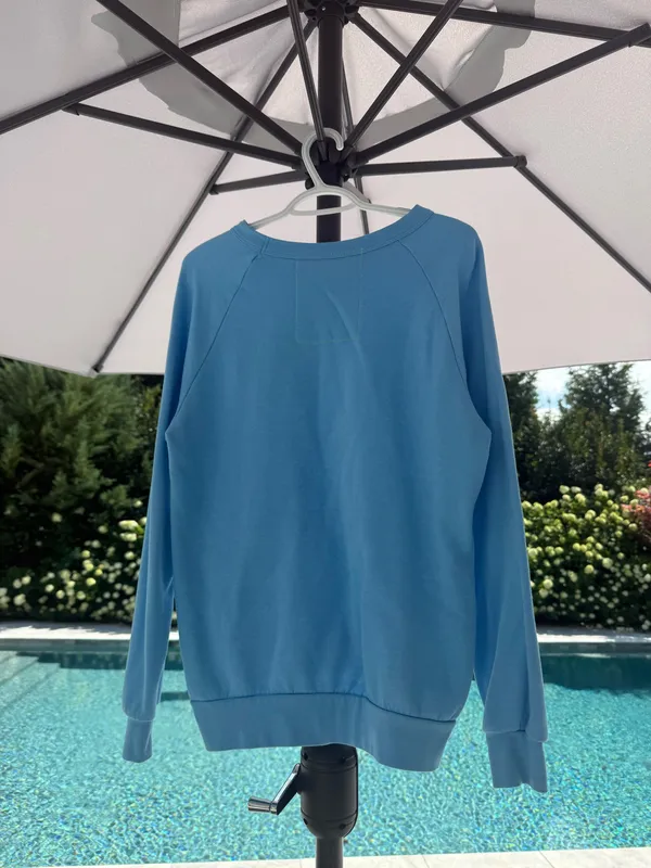 Blue Smiley Face Aviator Nation Sweatshirt - Image 3