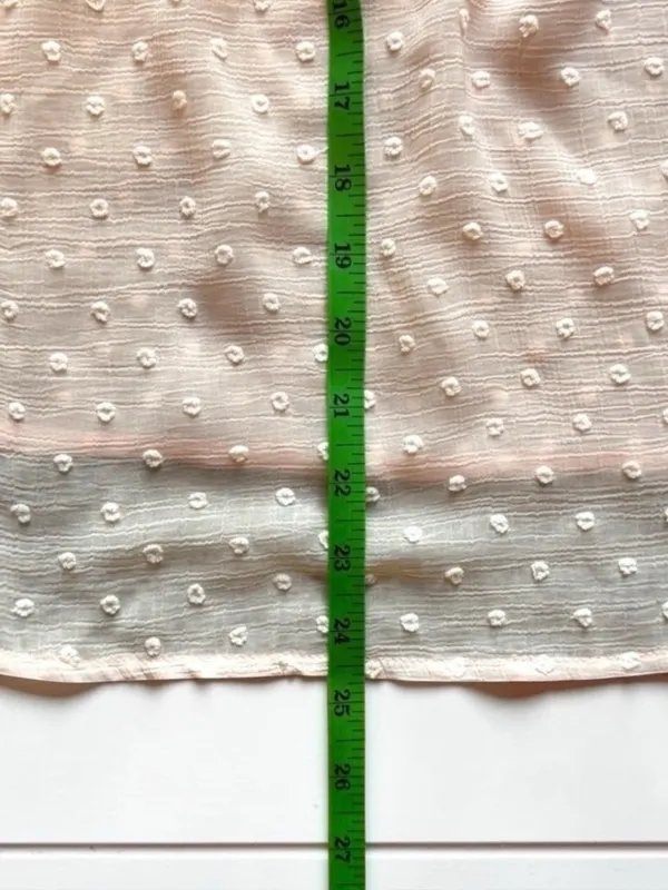 POL Pink Swiss Dot Ruffle Lace Blouse Size Large Cottagecore - Image 8