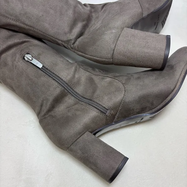 Marc Fisher‎ Over the Knee Boots Suede Taupe Size 8M - Image 10