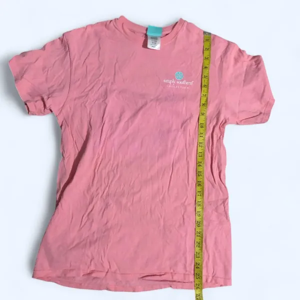 Simply Southern Mom’s Life Mum Mummy Mama Graphic Pink Tee T-Shirt Top Blouse Cotton Short Sleeve Turquoise Blue Sz M Measurements in pics - Image 6
