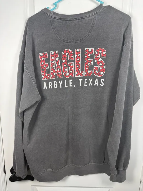 Comfort Colors Argyle Eagles Texas Crewneck Sweatshirt - Image 4