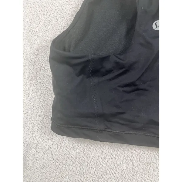 Lululemon Sports Bra Women's Size 4 black Strappy Gorpcore Workout Gym Running - Image 3