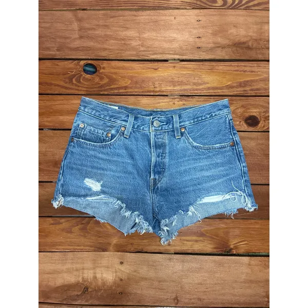 Levi’s Premium 501 Denim Cutoff Shorts - Women Size 27 - Image 3