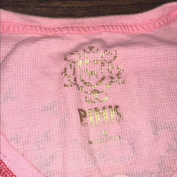 PINK VICTORIAS SECRET Long Sleeve sleep shirt size medium Y2K Bella Swan - Image 4