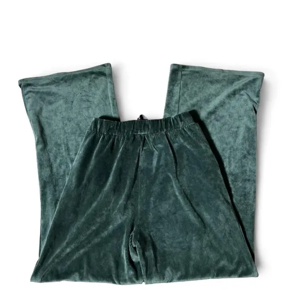 Vuori Womens‎ Wide Leg Corduroy Velvet Pants Green High Rise XS VW4075 - Image 4
