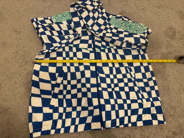 MELODY EHSANI Womens Track Jacket In Checked Blue Size Small - Image 9