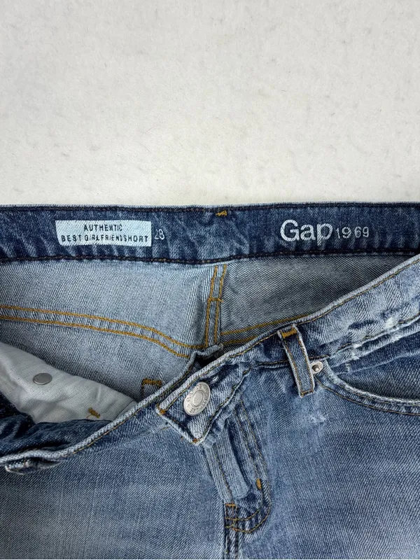Gap 1969‎ Best Girlfriend Denim Cutoff Shorts Women’s 28 Distressed Raw Hem - Image 3