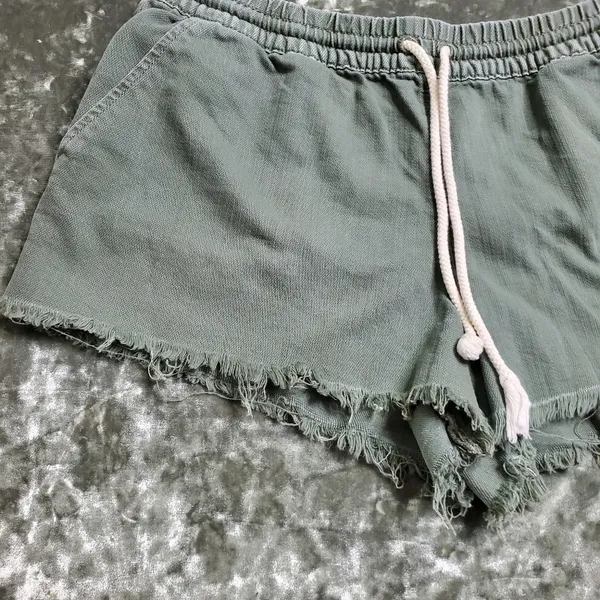 Aerie Drawstring‎ Green Shorts - Image 3