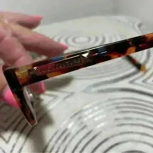 Juicy Couture Adult Eyeglasses Frames Brown Blue Tortoise Gold - Image 10