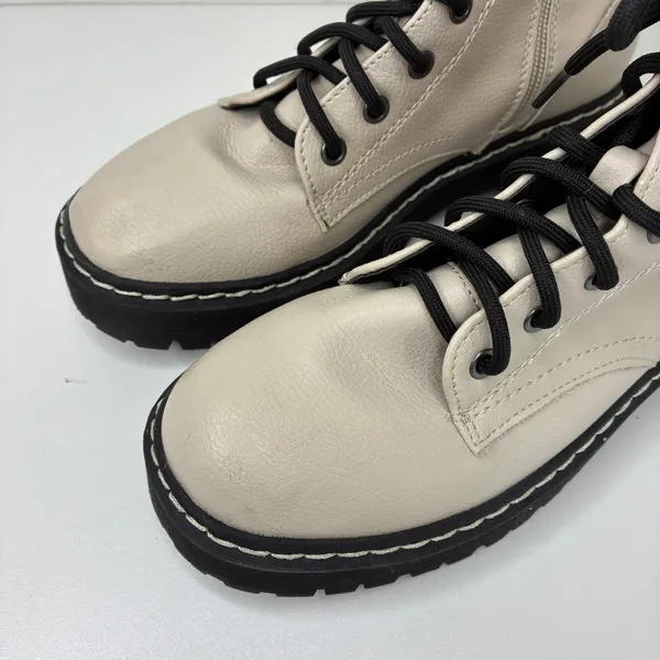 Sincerely Jules Harley Cream Black Combat Boots Womens 7.5 - Image 2